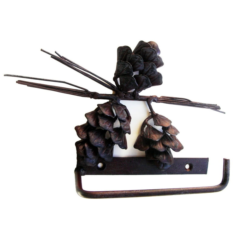 Pine toilet outlet roll holder