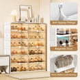 thumbnail image 3 of Jeko&Jeko 10-Tier Double Column Foldable Shoe Storage Cabinet With Magnetic Doors For Closet Entryway In White, 3 of 5