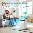 thumbnail image 6 of 14000 BTU Portable Air Conditioner, 3-in-1 AC Unit with Cool, Dehumidifier & Fan Modes, Quiet Mobile AC with Sleep Mode & Oscillation, 64–90°F for Home & Office (Basic), 6 of 10