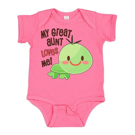 

Inktastic My Great Aunt Loves Me- Cute Turtle Gift Baby Boy or Baby Girl Bodysuit