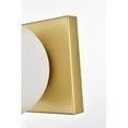 thumbnail image 4 of Living District Jaylin 2-Light Iron & Glass Bath Sconce in Brass/Frosted White, 4 of 6