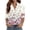 Pink01, variant on Women's 3/4 Sleeve V Neck Blouse Solid Color Work Casual Regular Collared Top with Button Closure for Office Business and Daily Casual Outfits