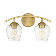 Trade Winds Lighting TW100036-NB Hannah 2-Light Bathroom Vanity Light in Natural Brass