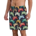 thumbnail image 2 of Sikiie Shorts de Plage Rétro Imprimé Jeu Vidéo pour Hommes, Shorts à Séchage Rapide Haute Élasticité - avec Cordon et Poches Antidérapantes, Adaptés pour Plage, Sports, Vacances-Moyen, 2 of 6