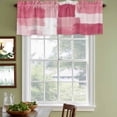 thumbnail image 3 of Pink Geometric Curtain Valances for Windows, Kitchen Valance Window Treatments Panel 2 Pack, Watercolor Ombre Modern Abstract Art Rod Pocket Short Curtains for Bathroom Bedroom 42 x 18 Inch, 3 of 8