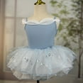 thumbnail image 6 of Moocorvic Girls Gymnastics Dance Dresses Sleeveless Ballet with Skirt Party Outfit Costume 3-4 Years,Blue, 6 of 8