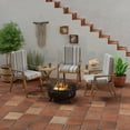 thumbnail image 2 of Jordan Manufacturing 44" x 22" Worth Black and Grey Stripe Rectangular Outdoor Chair Cushion with Ties, 2 of 9