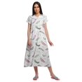 thumbnail image 1 of Moomaya Chemise de Nuit en Coton Col en V pour Femmes Manches Courtes, 1 of 5