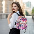 thumbnail image 6 of FORMRS Mini Backpack Purse for Women Travel Daypack Casual Shoulder Bag, Purple Colorful Circles, 6 of 7