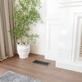 thumbnail image 2 of Naiture Louvered Floor Register, Contemporary Style Stainless Steel with Damper or Lever, Duct Size 4" X 14" (Overall Size 5-1/4" X 15-5/8"), Black Finish, 2 of 10