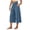 Light Blue, variant on Womens Trendy High Waisted Wide Leg Capri Pants Flowy Elastic Waist Gaucho Trousers with Pockets Casual Lounge Vacation Pants Light Blue