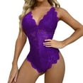 thumbnail image 1 of Gibobby Conjunto de lencería Mujeres Sexy Malla de Encaje Floral Bordado Liga ligada Lencería Ropa Interior Conjuntos de lencería Sexy(Morado, G), 1 of 5