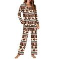 thumbnail image 2 of FOR U DESIGNS Aztec Tribal Womens Nightwear Sets Button Front 2 Piece Pajama Tops for Women Soft Comfy Button Size 4XL Long Sleeve Button Up Pajamas for Women Jogger, 2 of 7