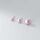 thumbnail image 2 of Pendientes de perlas de agua dulce de plata con agujeros para las orejas, pendientes pequeños y sencillos, joyería para las orejas de mujer, 2 of 4