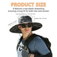 thumbnail image 3 of Sun Hat with 2 Solar Fans, UPF50+ Waterproof Wide Brim Sun Hat with USB Charging & Solar Powered for Outdoor Summer Camping Beach(Camouflage), 3 of 8