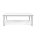 thumbnail image 2 of 48" Minimalist Wood Coffee Table - Solid White, 2 of 6