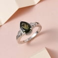 thumbnail image 5 of Zircon & Moldavite Rings - Promise Jewelry for Women Size 8 - Wedding Anniversary Engagement Birthday Christmas Gifts, 5 of 6