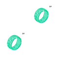 thumbnail image 1 of sweethay Moda punk luminosa que brilla en la oscuridad banda de boda fluorescente Type2 NO2, 1 of 6