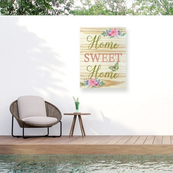 Jean Plout 'Welcome Home 4' Outdoor Canvas 47x35