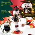 thumbnail image 5 of TJT Nutcracker Soldier Christmas Decorations, Wooden Nutcracker Drum Ornaments Collectible Festive Xmas Figures Decor Gift Indoor 12'' Black Bagpipers, 5 of 12