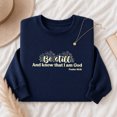 thumbnail image 4 of Jollimate Be Still And Know Sweatshirt, Floral Christian Women Graphic Pullover, Cool Retro Scripture Crewneck, 4 of 6