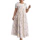 thumbnail image 2 of Vestido de Verano para Mujer, Talla Grande, Informal, Sin Mangas, con Tirantes Finos, para Playa Flores Rosas XL, 2 of 7