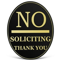 HAMPPLIES 1Pack No Soliciting Signs Home Anti-Soliciting Warning Acrylic Rectangular 12.5x10x1in