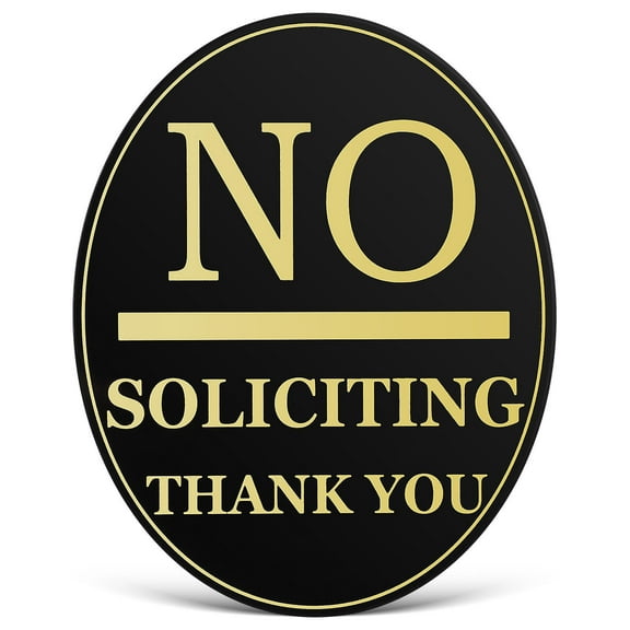 HAMPPLIES 1Pack No Soliciting Signs Home Anti-Soliciting Warning Acrylic Rectangular 12.5x10x1in