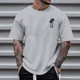 thumbnail image 2 of Mens Big and Tall T Shirts 3xlt 1/4 Short Sleeve Big and Tall Lounge Wear Shirts Slim Fit Solid Color Round Neck Casual Outdoor Basic Basic Tee, 2 of 5