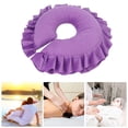 thumbnail image 4 of Beauty Salon Face Pillow, Skin Friendly U Shaped Neck Cushion 360° Protection Wavy Ruffle Design Comfortable  For Massage Traveling Purple, 4 of 8