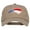 Khaki, variant on North Carolina State Flag Map Embroidered Unstructured Washed Cap - Black OSFM