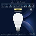 thumbnail image 7 of Luxrite A19 LED Light Bulb 60 Watt Equivalent, Non-Dimmable, 3000K Soft White, 800LM, Standard LED Light Bulbs 8W, E26 Base, Enclosed Fixture Rated, Damp Rated, ETL Listed 8 Pack, 7 of 7