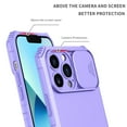 thumbnail image 4 of Dteck Slide Lens Protector Cover Case for iPhone 14 Pro, Slim Fit Thin Polycarbonate Protective Shockproof Rugged Military Grade Protective Kickstand Cover, Purple, 4 of 9