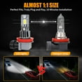 thumbnail image 5 of AUIMSOCO H11 LED Headlight Bulb Kit New Low Beam 6000K Super White 12,000LM Lights 2x Halogen Replacement Easy Install, 5 of 12