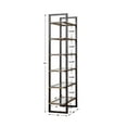 thumbnail image 6 of Uttermost Olwyn 6-Shelf Iron and Glass Bookcase in Driftwood and Aged Steel, 6 of 7