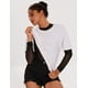 thumbnail image 5 of Camisa transparente de manga larga de malla para mujer, color negro, 5 of 6