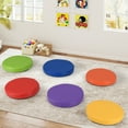 thumbnail image 2 of Topbuy 6 Pcs Floor Cushions 14" Round Floor Pillows with Handles Waterproof PU Cover, 2 of 9