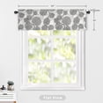 thumbnail image 3 of DriftAway Luca Natural Botanical Leaves Printed Pattern Blackout Thermal Insulated Energy Saving Window Curtain Valance for Kitchen Rod Pocket 15"L x 52"W Plus 1.75" Header Gray, 3 of 8