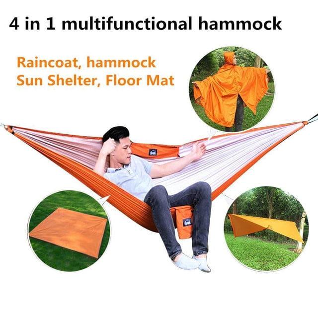 Maoww Hamac de Camping Multifonction 4 en 1 Imperméable Coussin Écran Ciel Hamac Imperméable pour Camping en Plein Air Randonnée