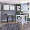 thumbnail image 2 of FM FURNITURE Austin 2-Piece Modern Engineered Wood Kitchen Set in White/Onyx, 2 of 9