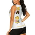 thumbnail image 3 of Hirioo Gnomes Honey Bee for Women's Workout Tank Top Sleeveless Workout Tops Athletic Gym Shirts-Medium, 3 of 7