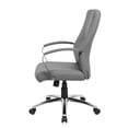 thumbnail image 3 of Scranton & Co Fauteuil de Direction Moderne Rembourré en Similicuir Gris, 3 of 6