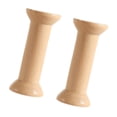 thumbnail image 3 of Abbracc 2 Pieces Wooden Empty Spool Embroidery 3.1" Arts DIY Embroidery Thread Spool B, 3 of 9