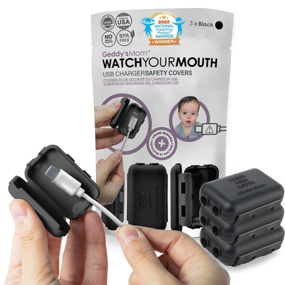 Cubierta de Seguridad para Cargador USB para Bebés Paquete de 3 de Geddy's Mom