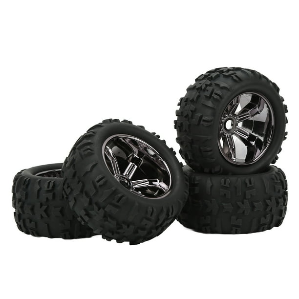 Lot De 4 Pneus RC En Caoutchouc – Remplacement Durable Pour Traxxas Maxx Arrma Kraton 1/8 1/10 – Haute Adhérence Et Résistance