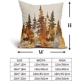 thumbnail image 4 of Fall Tree Pillow Covers 20X20 Inch Burnt Orange Watercolor Forest Decorative Pillow Cases Set of 2 Rustic Autumn Nature Cotton Linen Throw Pillows Home Decor for Sofa Couch Cushion Outdoor, 4 of 6