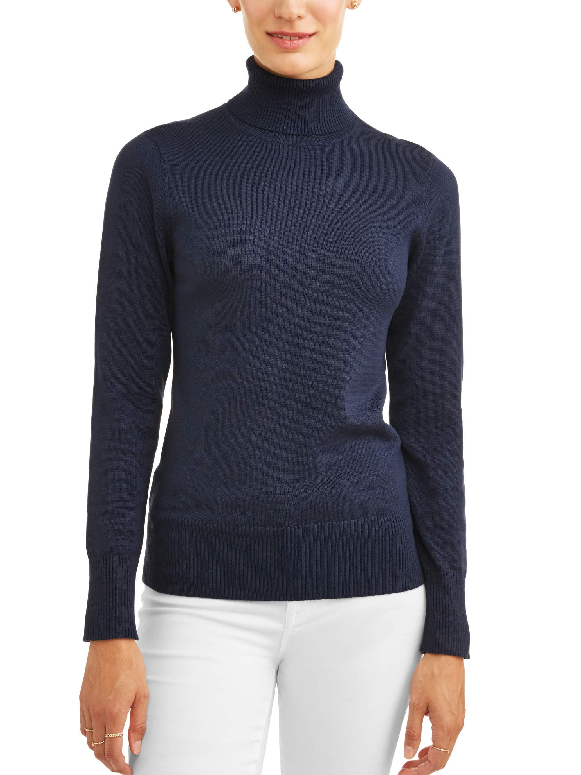 Time and Tru Women's Turtleneck Sweater - Walmart.com