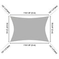 thumbnail image 6 of Yescom 1 pack 6'x10' 97% UV Block Patio Awning Rectangle Sun Shade Sail Canopy Red Outdoor Garden, 6 of 9