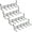 Black, variant on Zeiwohndc 4Pcs Iron Hook with Flexible Hook Spacing for Versatile Use
