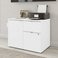 thumbnail image 2 of Stratus 30W Storage Cabinet with Drawers in White - Engineered Wood, 2 of 7